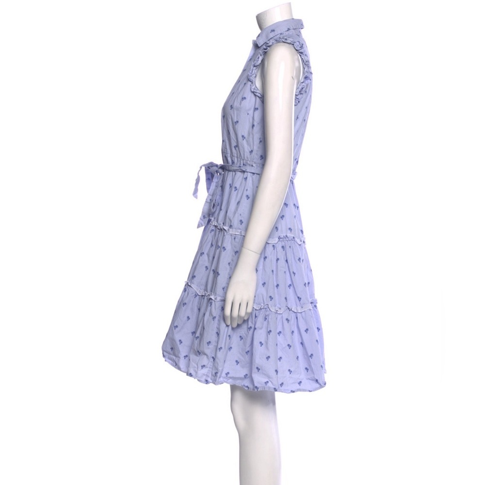 Kate Spade New York Blue Palm Print Sleeveless Shirt Dress - Size S - Picture 3 of 8